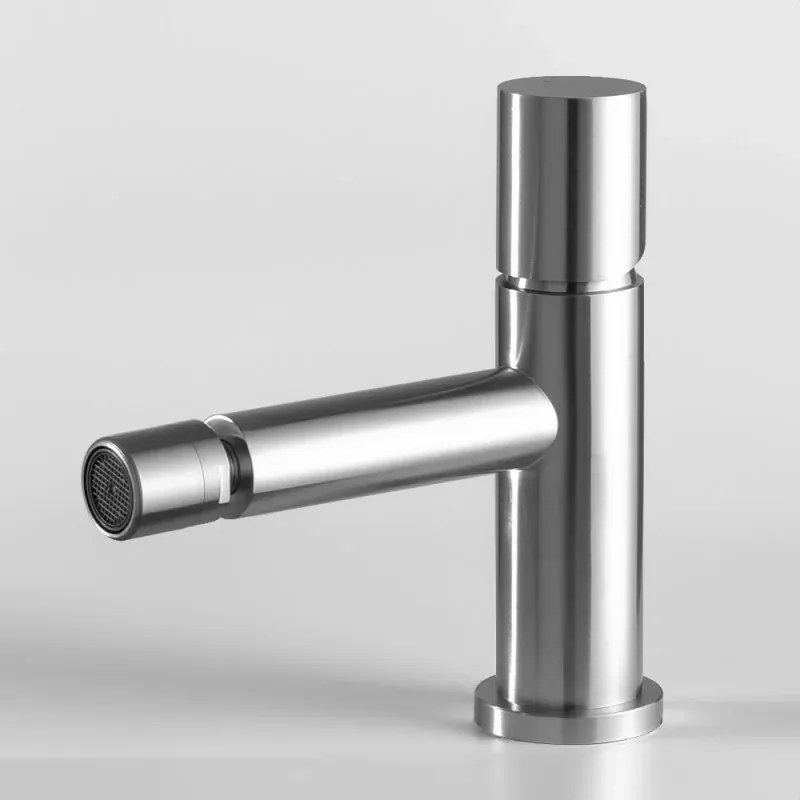 Miscelatore bidet satinato senza leva in acciaio inox Gemini