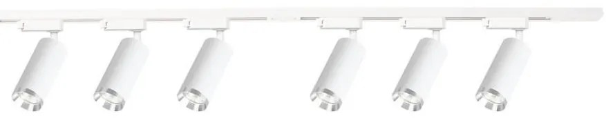 Faretto per sistema a binario MICA 6xGU10/10W/230V bianco/cromo satinato