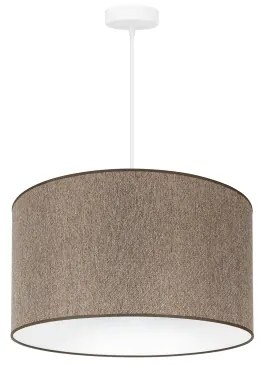 Duolla - Lampadario a sospensione con filo ROLLER ECO RECYCLING 1xE27/15W/230V diametro 45 cm marrone