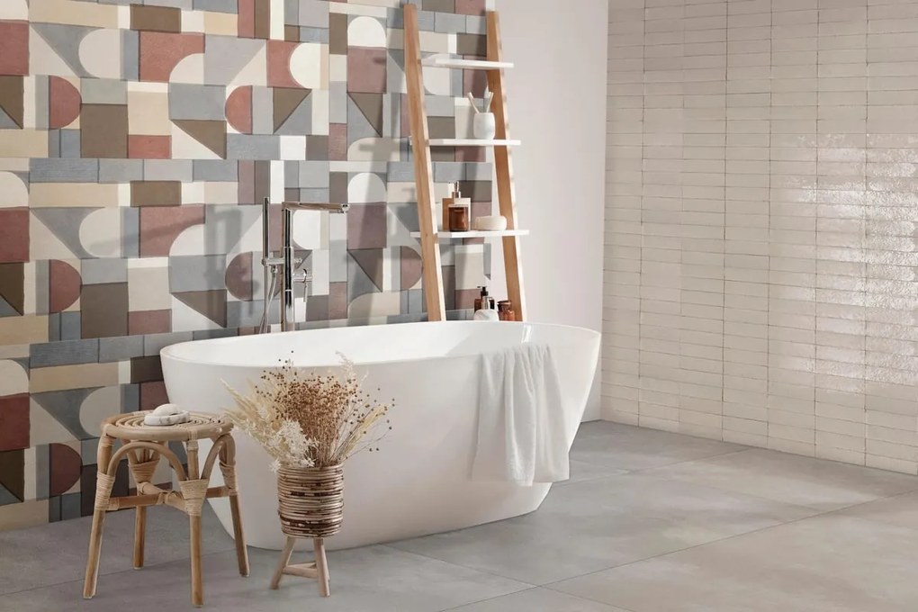 Piastrella da pavimento e rivestimento interno in gres porcellanato 75 x 150 cm rettificato multicolore opaco Ombra Decori Archi R9 traffico medio forte (pei 3/5) Sp. 9.5 mm 2.25 mq