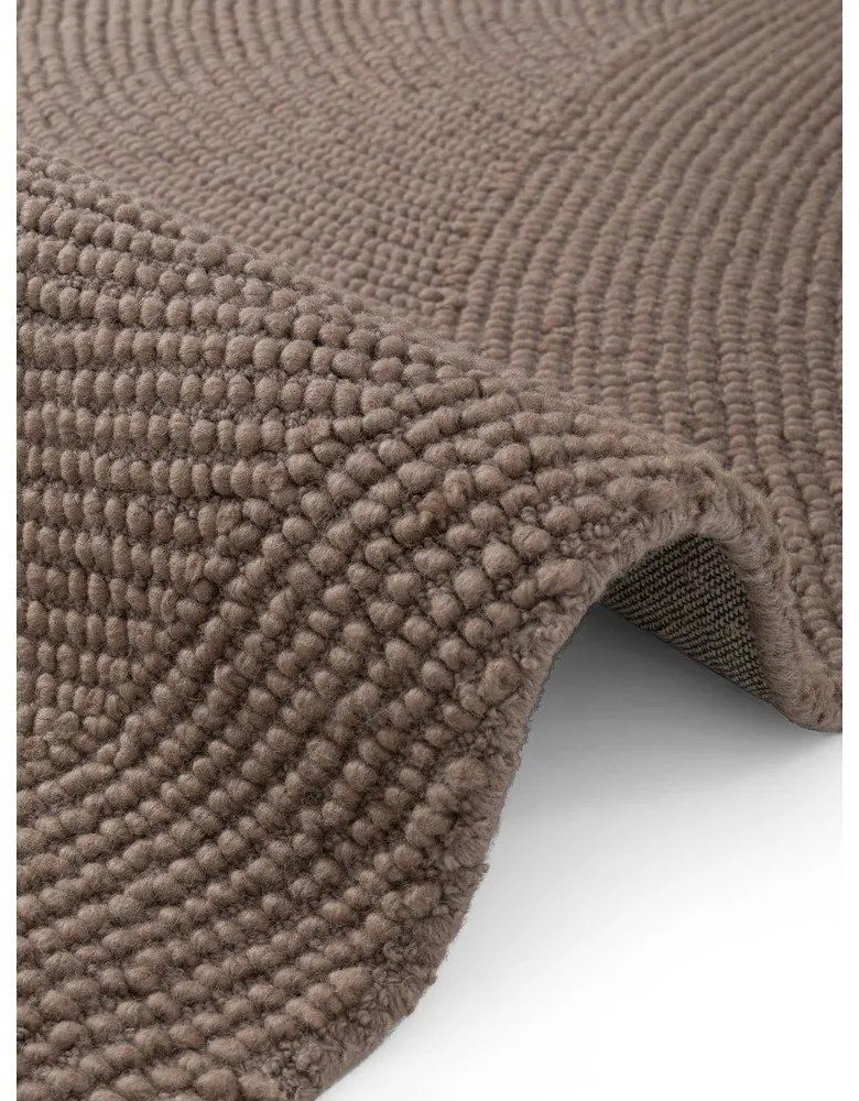 Passatoia grigio tortora in lana tessuta a mano 80x300 cm Eleni Taupe – Hanse Home