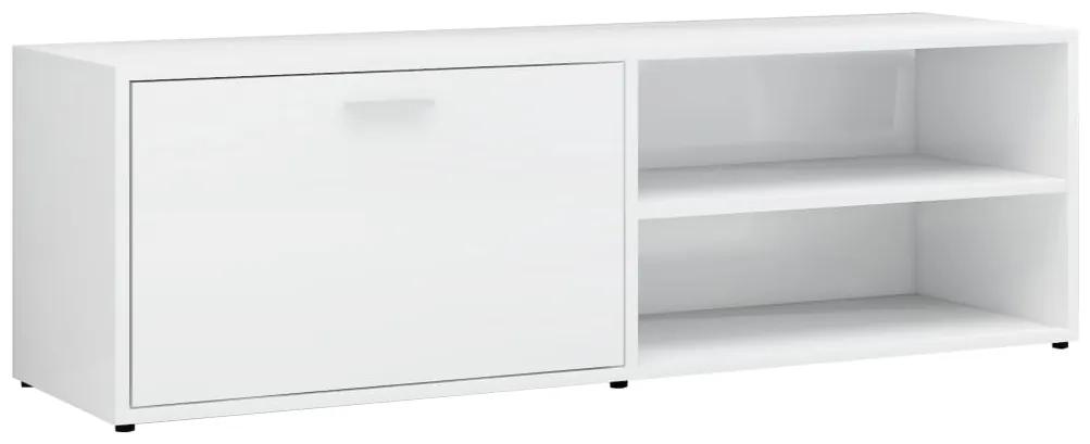Mobile porta tv bianco lucido 120x34x37 cm in truciolato