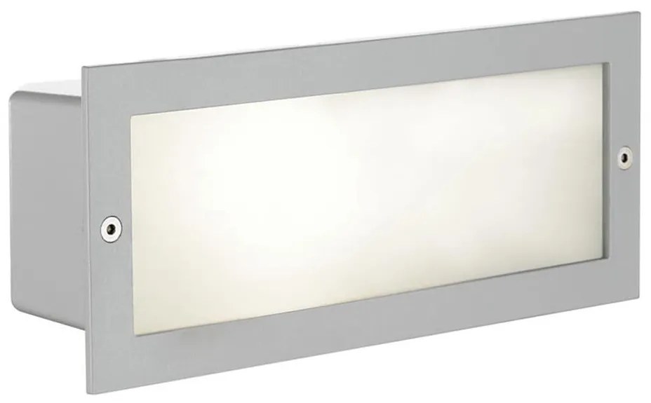 EGLO 88008 - Lampada da incasso per esterni ZIMBA 1xE27/60W argento/bianco IP44