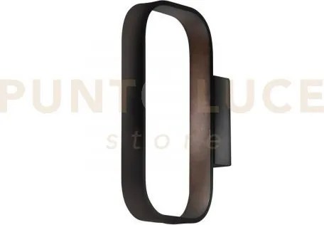 Applique a parete led moka marrone 5w 420lm 3000k 16,2x3x24 cm in a...