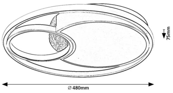 Rabalux 71044 - Plafoniera LED dimmerabile LEOLA LED/81W/230V + telecomando