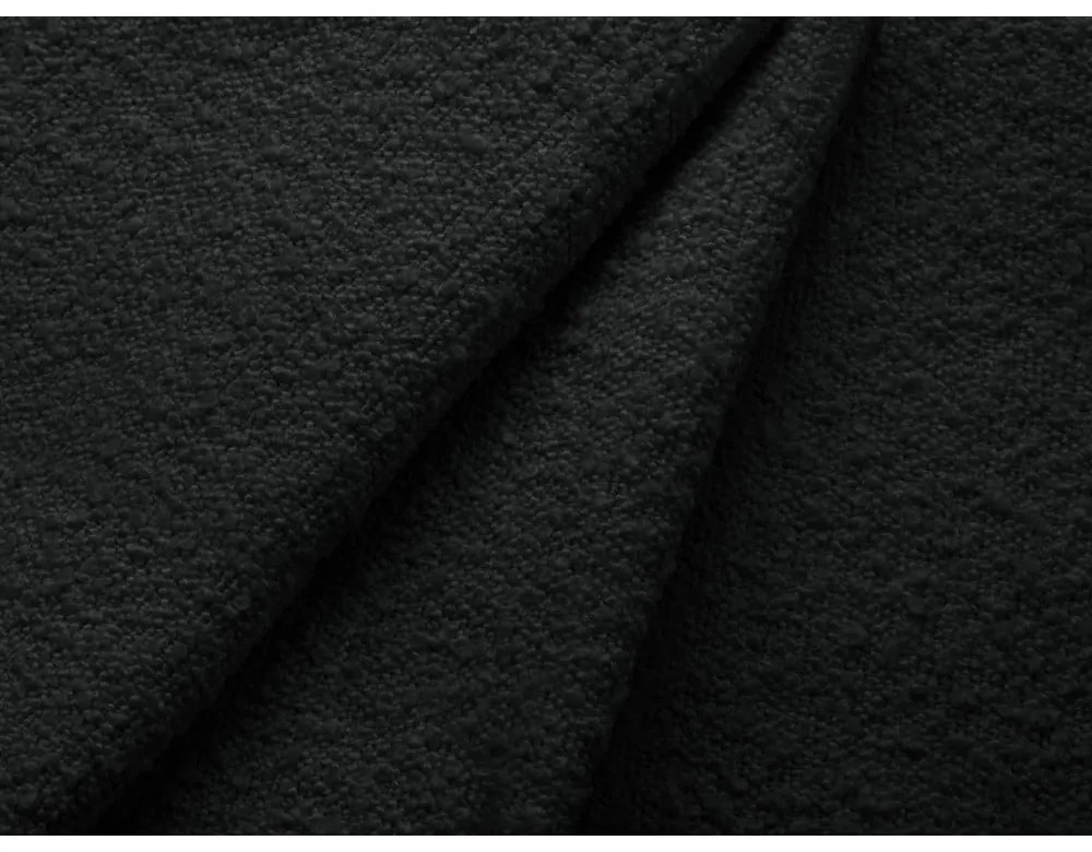 Divano letto nero in tessuto bouclé 247 cm Jodie - Micadoni Home