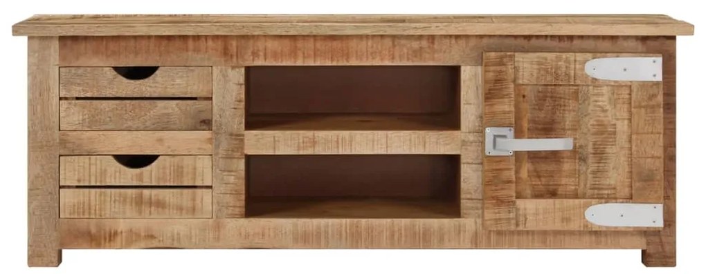 Mobile porta tv 110x30x40 cm in legno di mango grezzo