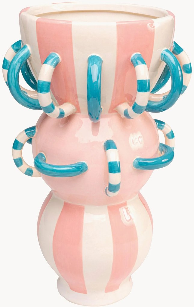 Vaso dipinto a mano Harlequin, alt. 49 cm