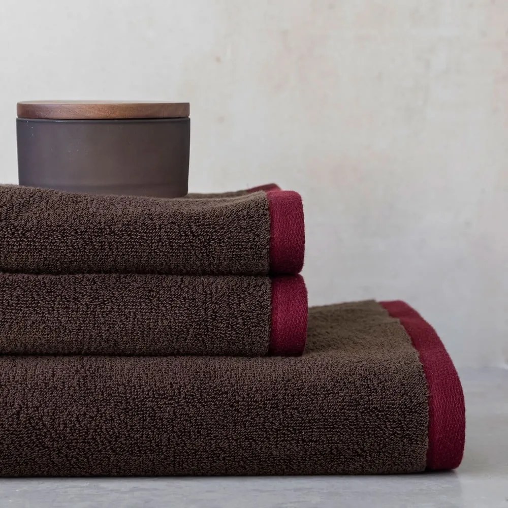 Asciugamano tipo terry marrone in cotone organico 70x133 cm Soft – Mette Ditmer Denmark