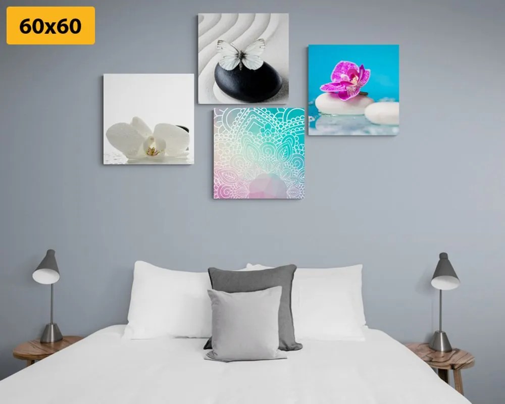 Set di quadri – Feng Shui in combinazione di colori interessante