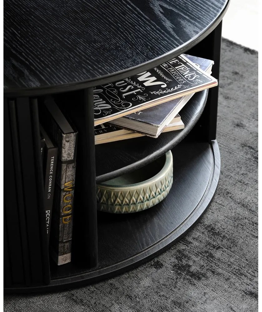 Tavolino rotondo nero ø 85 cm Siena - Unique Furniture