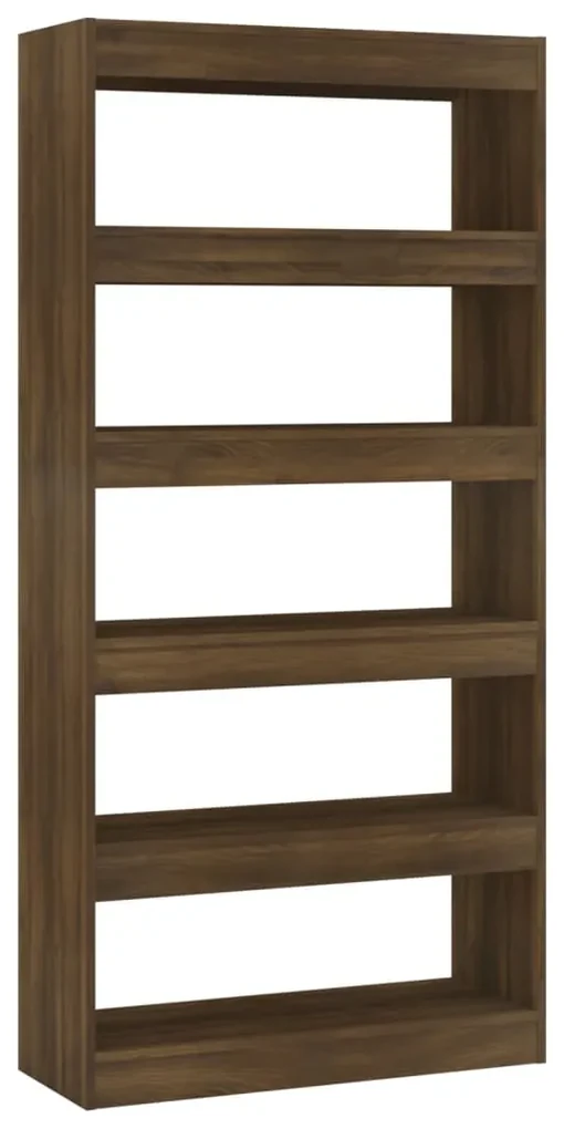 Libreria/divisorio marrone rovere 80x30x166 cm in truciolato