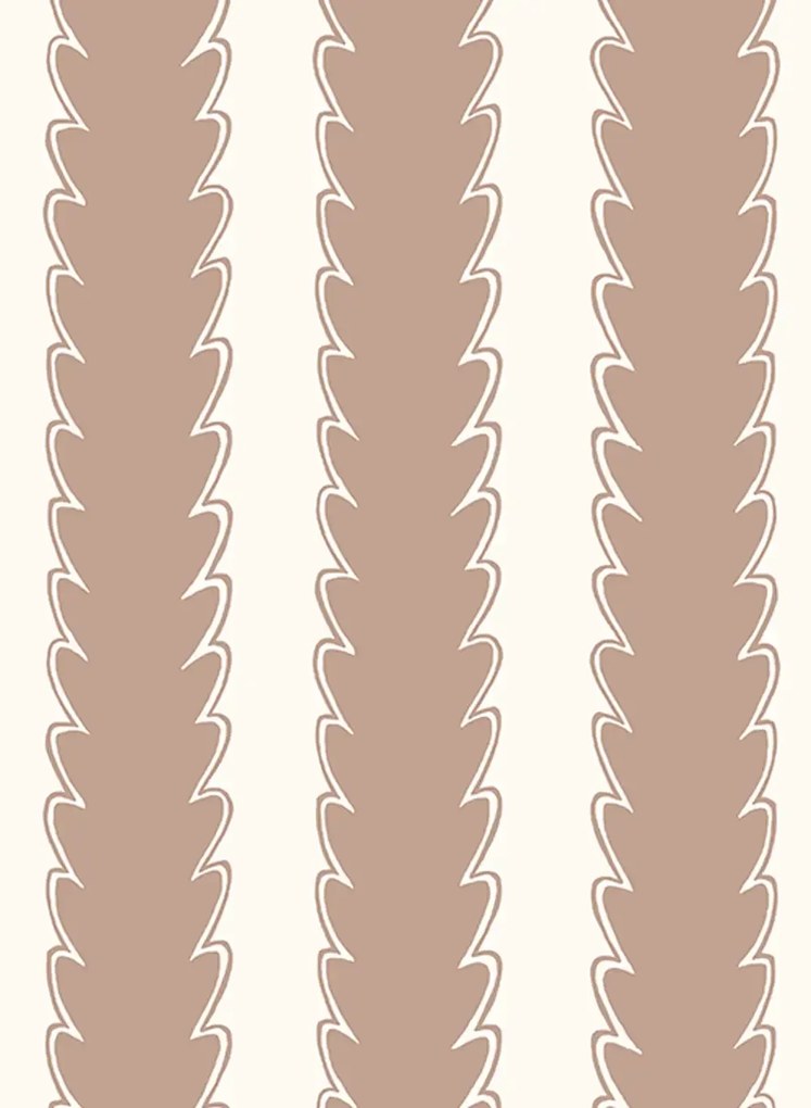 Josephine Munsey Tapete Scallop Stripe - Ham Pink/ Hilles White
