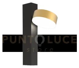 Adam-a applique da parete 1 luce montatura nera dettagli ottone led...