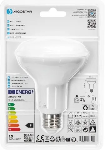 Lampadina LED R90 E27/15W/230V 6500K - Aigostar