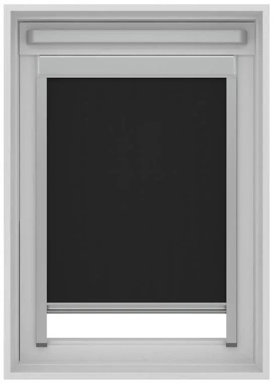 Tenda a rullo oscurante cordless Lucernario Oslo nero 134x98 cm