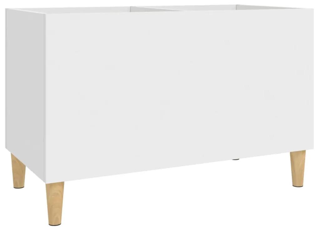 Mobile porta dischi bianco 74,5x38x48 cm in legno multistrato
