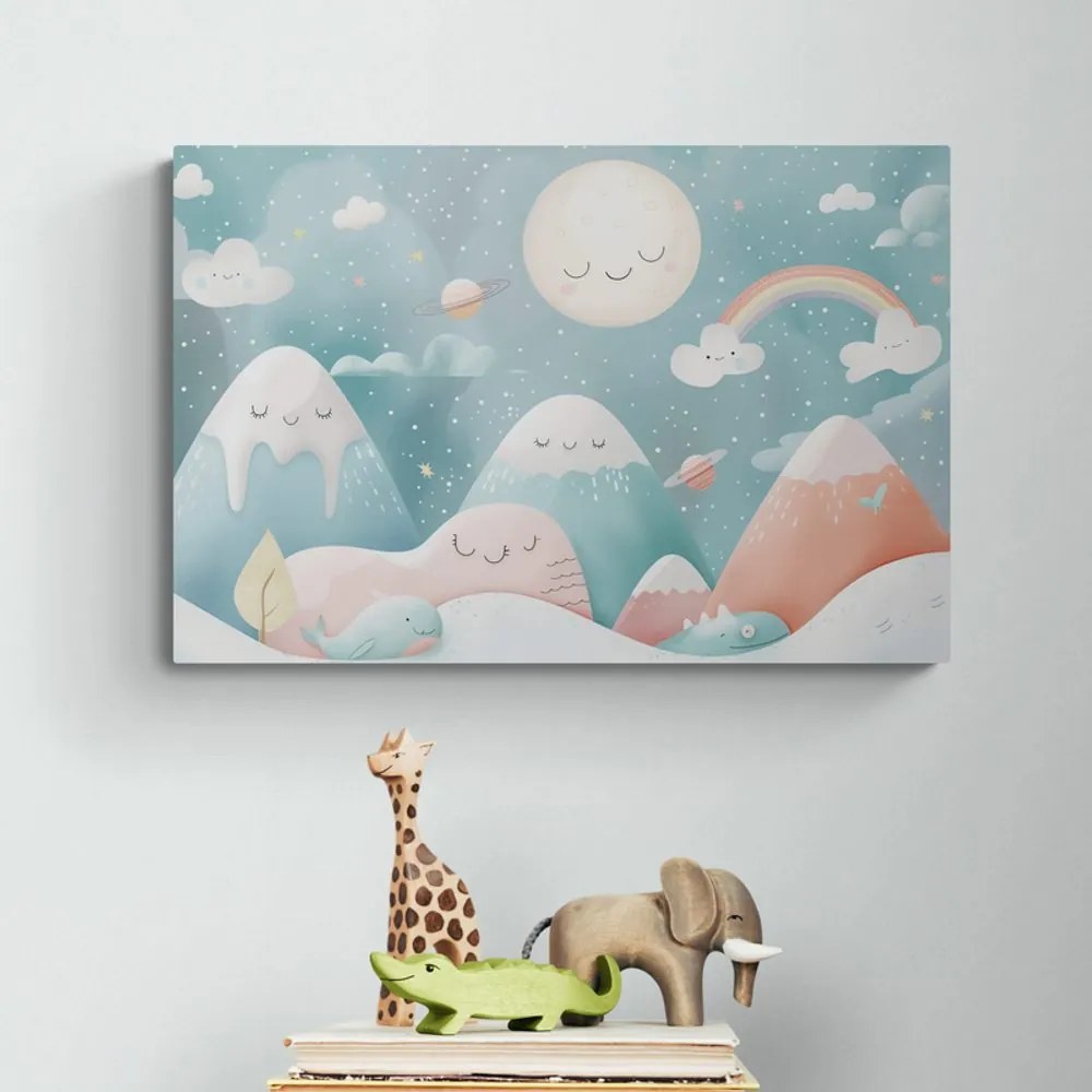 Stampa su tela – Per bambini: paesaggio sonnolento