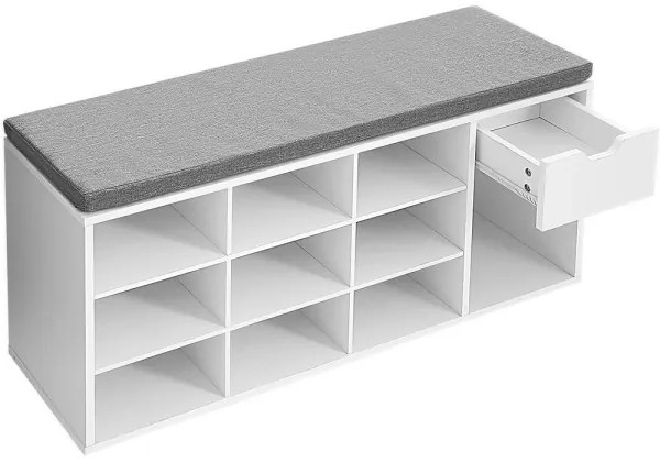 Scarpiera VOREN bianca/grigia