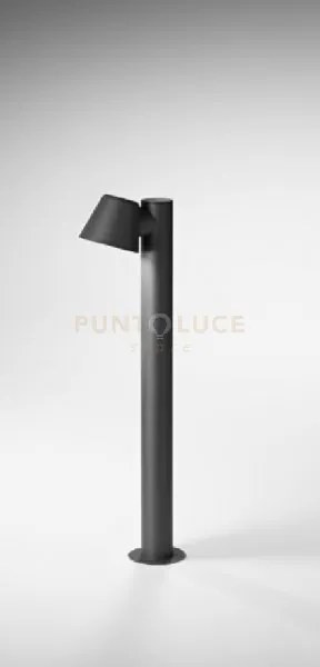 Paletto da esterno malta antracite 1 luce attacco gu10 h.70cm