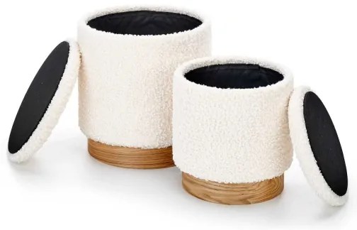 SET 2x Tabacco CANCUN diametro 31/38 cm bianco/marrone