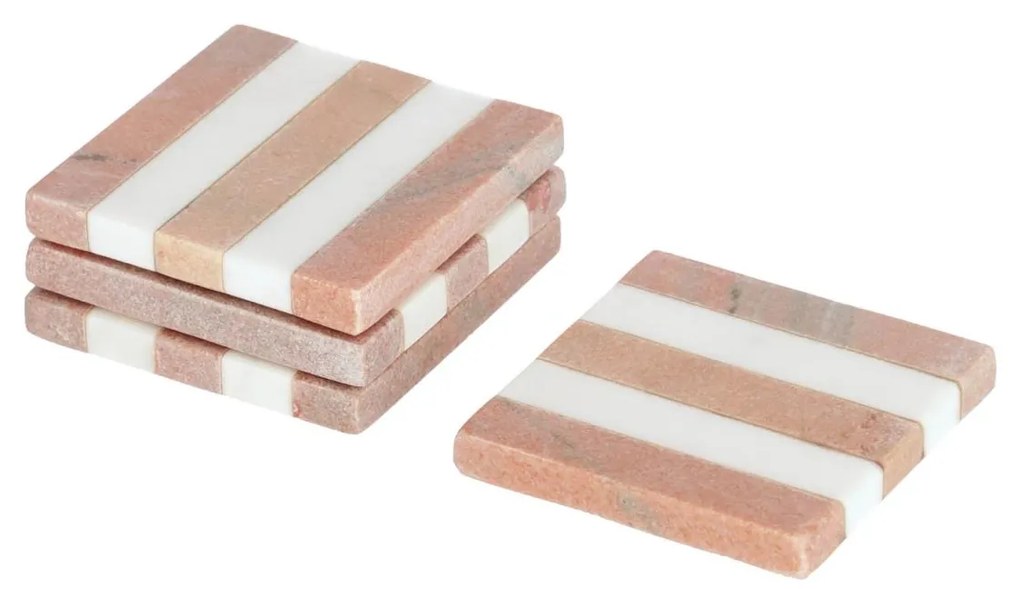 Kave Home - Set di 4 sottobicchieri Jesiah in marmo