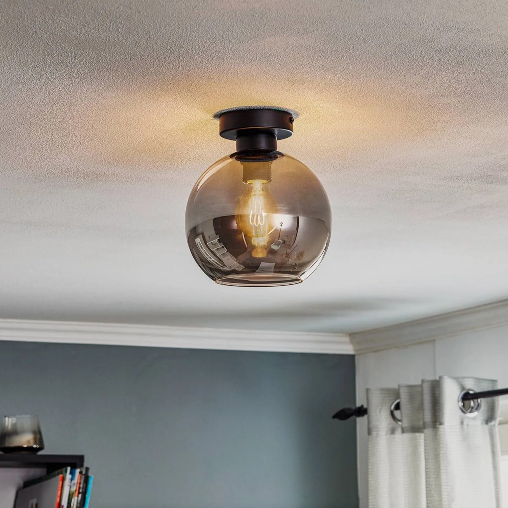 Plafoniera soffitto Sofia Eko-Light, dimmerabile, Alluminio / Grigio / Zincato, Soggiorno / Sala da pranzo, Vetro, Moderno, Plafoniera