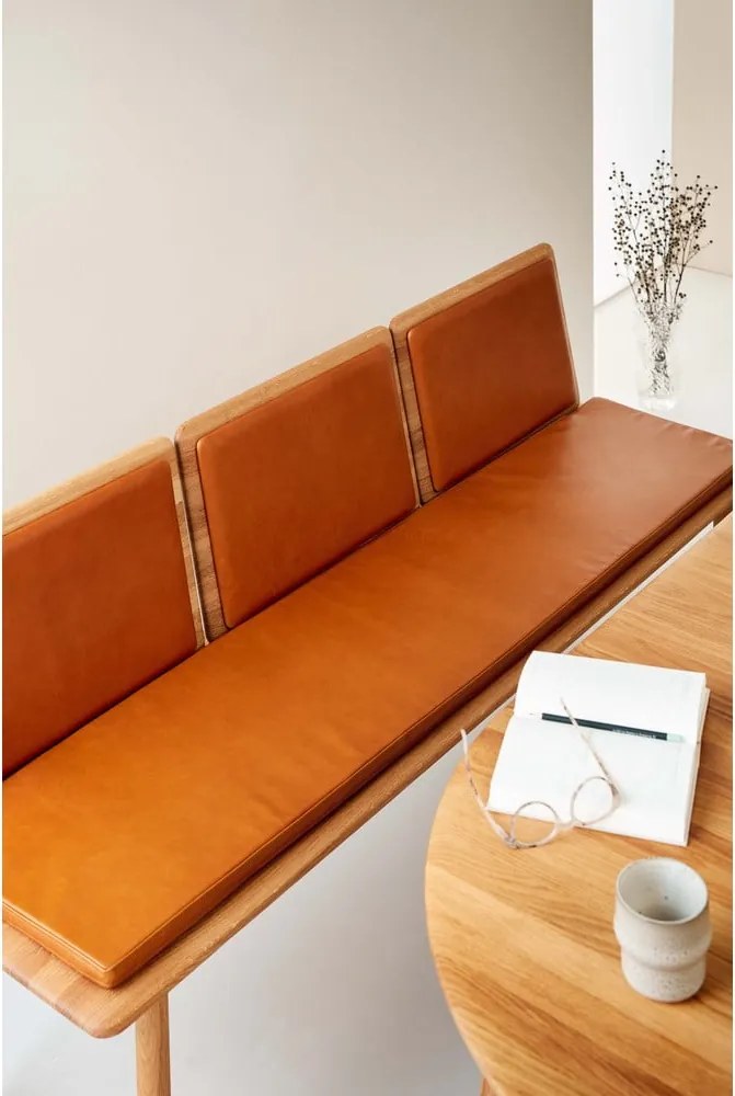 Panca in pelle marrone cognac Elba - Hammel Furniture