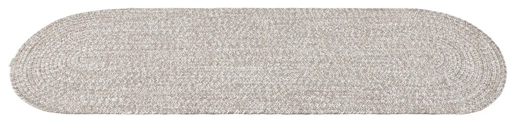 Tappeto ovale tessuto a mano beige 200x60 cm