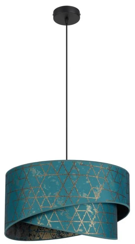 Lampadario su filo REZO 1xE27/60W/230V turchese