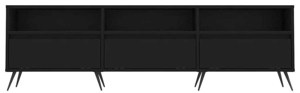 Mobile Porta TV Nero 150x30x44,5 cm in Legno Multistrato