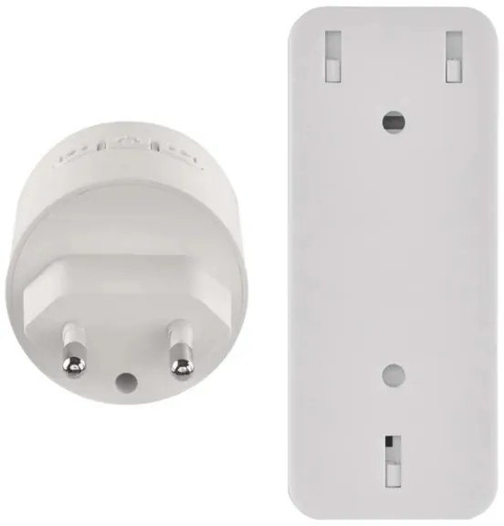 Campanello wireless da inserire nella presa 230 V con 1 batteria CR2032, bianco