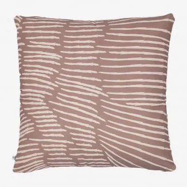 Federa Per Cuscino Quadrata In Cotone (60x60 Cm) Ubongo Style Marrone Moka - Sklum