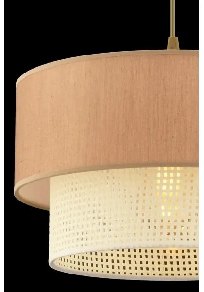 Lampadario a sospensione su cavo ECHO 1xE27/60W/230V marrone/crema