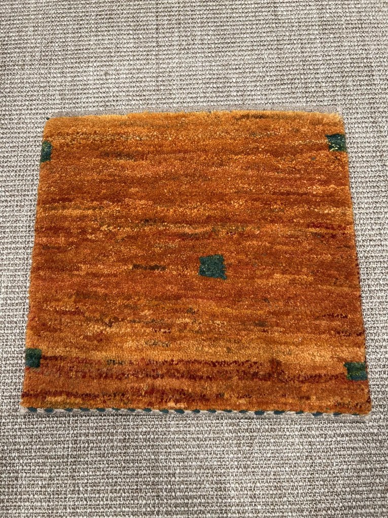 Gabbeh Tappeto 40 x 40 Giallo (Iran) Annodato A Mano