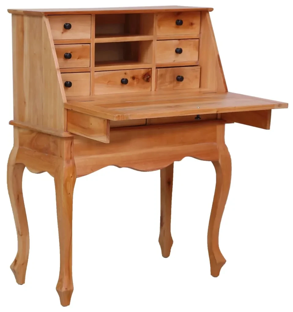 Scrittoio 78x42x103 cm in legno massello di mogano