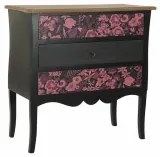 Credenza DKD Home Decor   Nero 76 x 39 x 75,5 cm Rosa Marrone Legno MDF