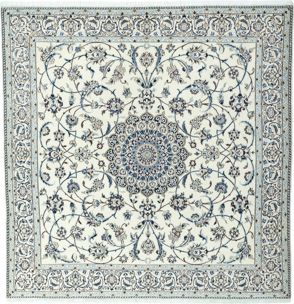Nain Tappeto persiano 200 x 200 Beige (Iran) Annodato A Mano