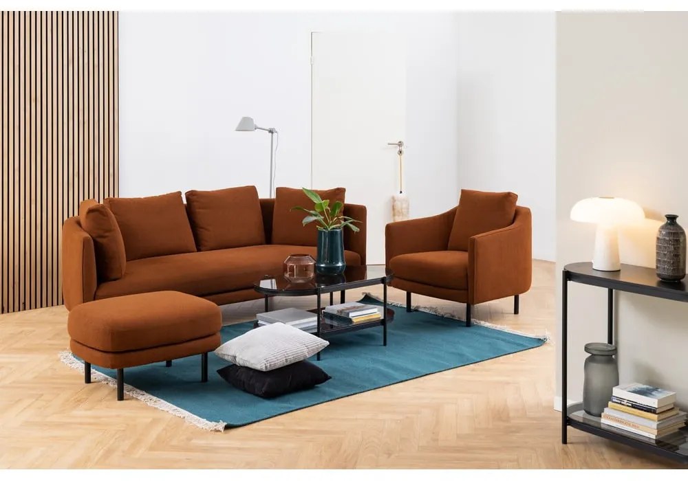 Tavolino con piano in vetro 95x50 cm Bayonne - Actona