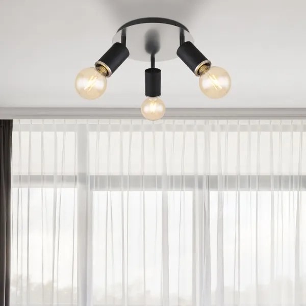 Globo 54032-3B - Luce Spot JOSEBA 3xE27/60W/230V legno nero