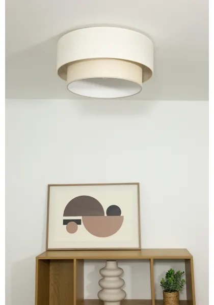 Plafoniera NATIA 1xE27/60W/230V Ø 45 cm crema