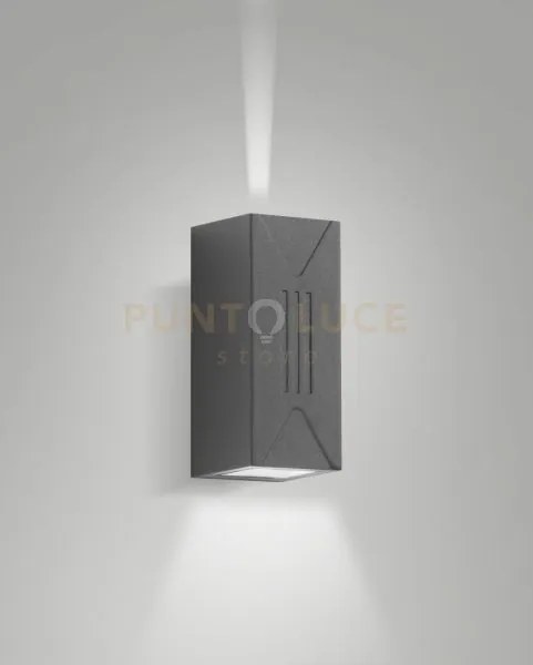 Luly applique grigio scuro da esterno a led 6w 3000k 500lm ip65 dop...
