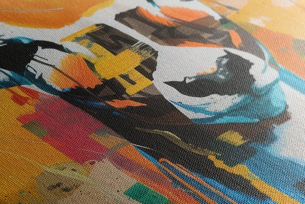 Stampa su tela – Antilope con imitazione di pittura