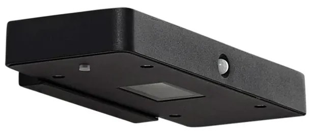 Tavon Square LED Cella solare Applique da Parete Dim. w/Sensore Nero - Lucande