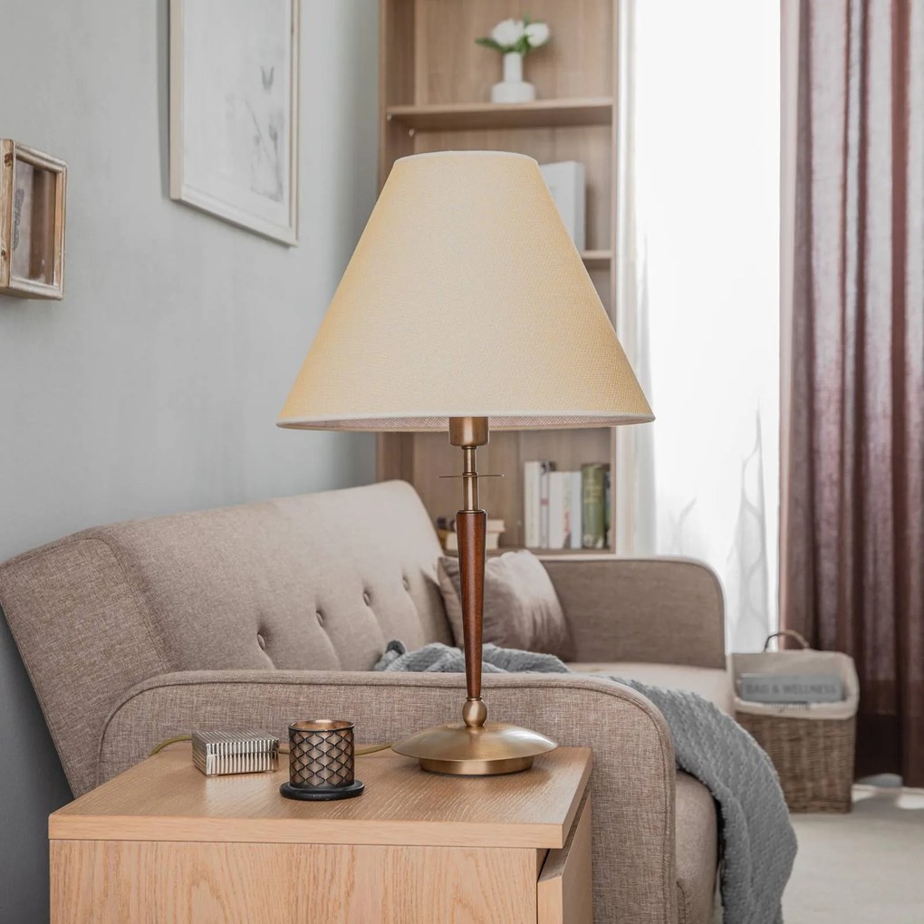 Avonni Lampada da tavolo HML-9009-1EB con paralume in tessuto