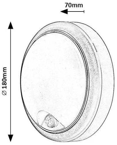 Rabalux 77028 - Applique LED da esterno con sensore LED/15W/230V IP54