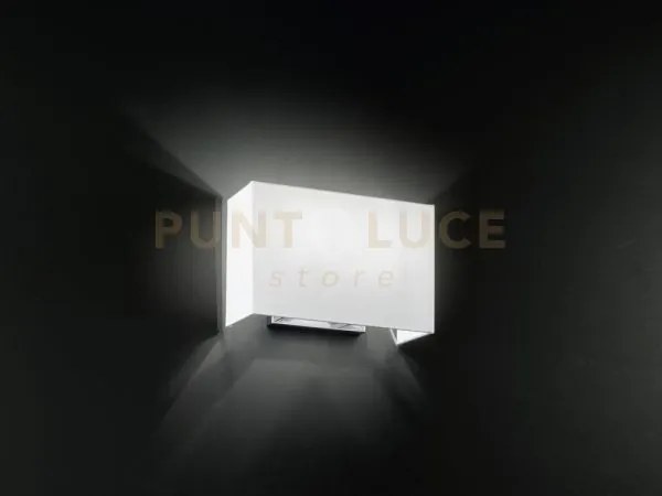 Applique cromo spazzolato paralume tessuto 2 luci attacco e27 h.20c...