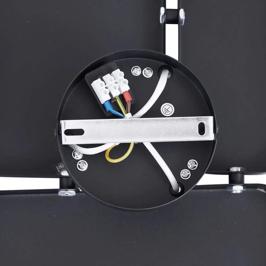 Lampada da parete di design nera a 3 luci - Planes