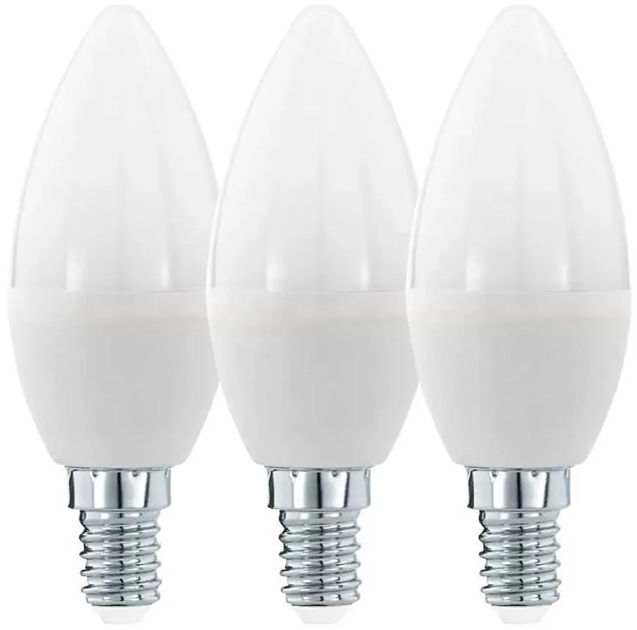 SET 3x Lampadina LED C37 E14/6W/230V 3000K - Eglo 12884