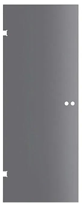 Anta in cristallo a battente Bora FumèL 80X H 210 cm, nero